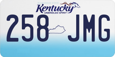 KY license plate 258JMG