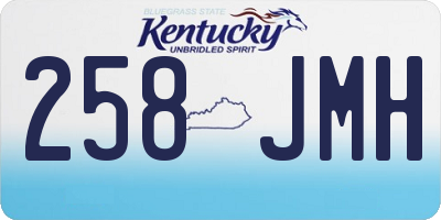 KY license plate 258JMH