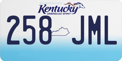 KY license plate 258JML