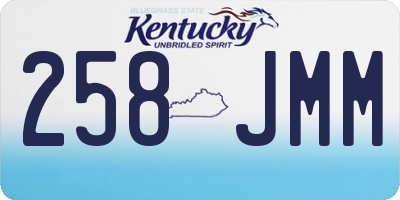 KY license plate 258JMM