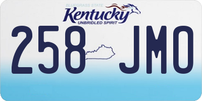 KY license plate 258JMO