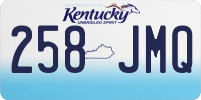 KY license plate 258JMQ