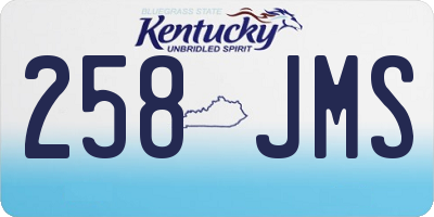 KY license plate 258JMS