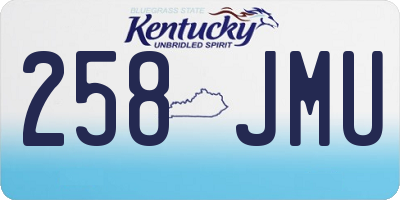 KY license plate 258JMU