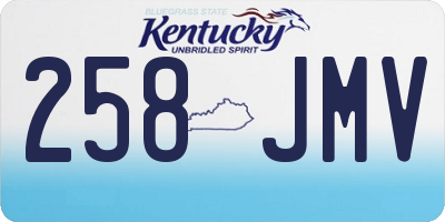 KY license plate 258JMV