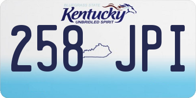 KY license plate 258JPI