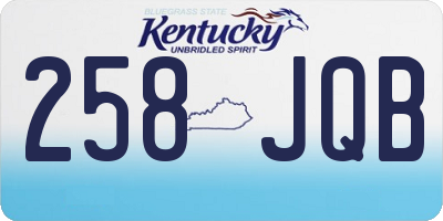 KY license plate 258JQB