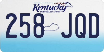 KY license plate 258JQD