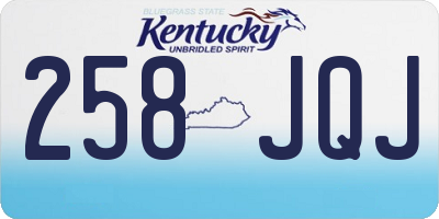 KY license plate 258JQJ