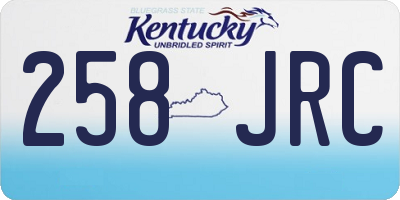 KY license plate 258JRC