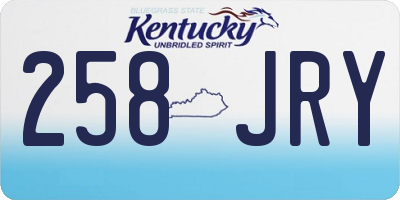 KY license plate 258JRY