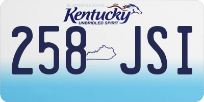 KY license plate 258JSI