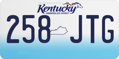 KY license plate 258JTG