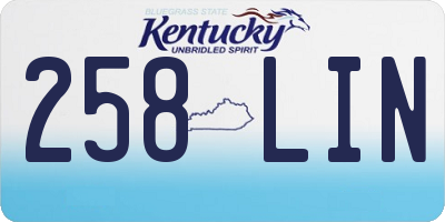 KY license plate 258LIN