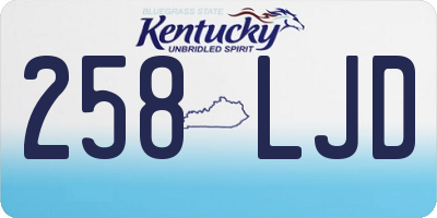 KY license plate 258LJD