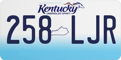 KY license plate 258LJR