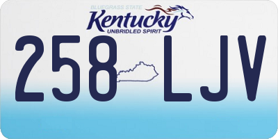 KY license plate 258LJV