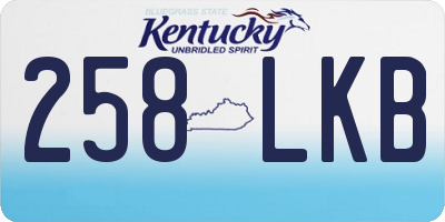 KY license plate 258LKB