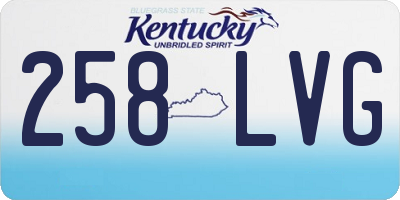 KY license plate 258LVG