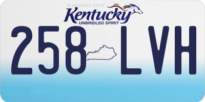 KY license plate 258LVH