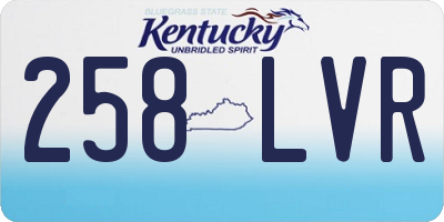 KY license plate 258LVR