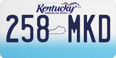 KY license plate 258MKD