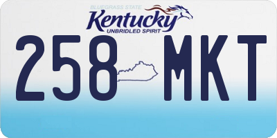 KY license plate 258MKT