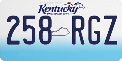 KY license plate 258RGZ