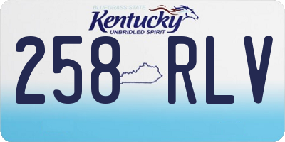 KY license plate 258RLV