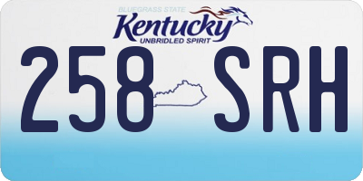 KY license plate 258SRH