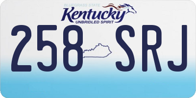 KY license plate 258SRJ