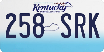 KY license plate 258SRK