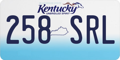 KY license plate 258SRL