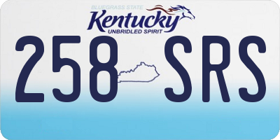KY license plate 258SRS