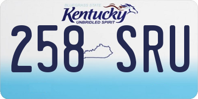 KY license plate 258SRU
