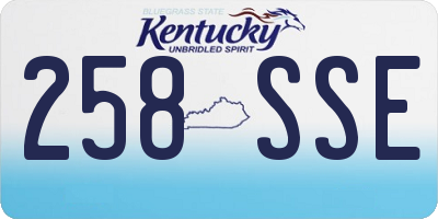 KY license plate 258SSE