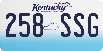 KY license plate 258SSG