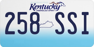 KY license plate 258SSI