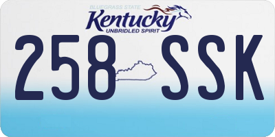 KY license plate 258SSK