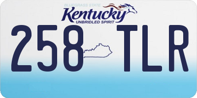 KY license plate 258TLR