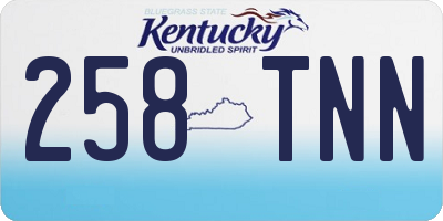 KY license plate 258TNN