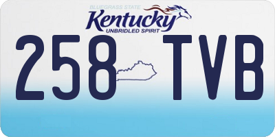 KY license plate 258TVB