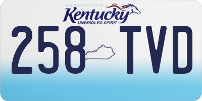 KY license plate 258TVD