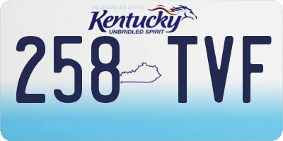 KY license plate 258TVF