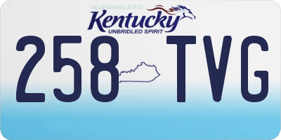 KY license plate 258TVG