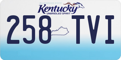 KY license plate 258TVI