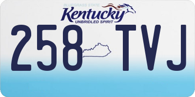 KY license plate 258TVJ