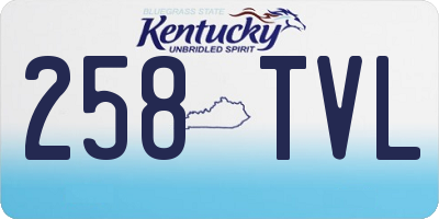 KY license plate 258TVL