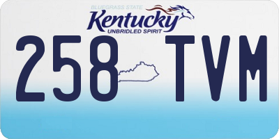 KY license plate 258TVM