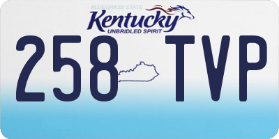 KY license plate 258TVP